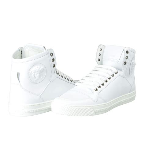 versace white sneakers men|high top Versace sneakers men.